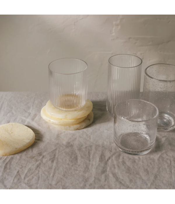 Danica Ivory Resin Coaster, Set of 4