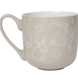 Danica Heirloom Danica Rabbits and Tulips Mug 17 oz