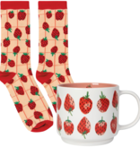 Danica Heirloom Tasse 16 oz et chaussettes motif fraises - Danica