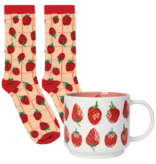 Danica Heirloom Tasse 16 oz et chaussettes motif fraises - Danica