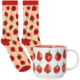 Danica 16 oz Mug and Strawberry-Patterned Socks