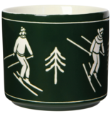 Danica Heirloom Danica Green 14 oz Mug with Lid and Ski Pattern