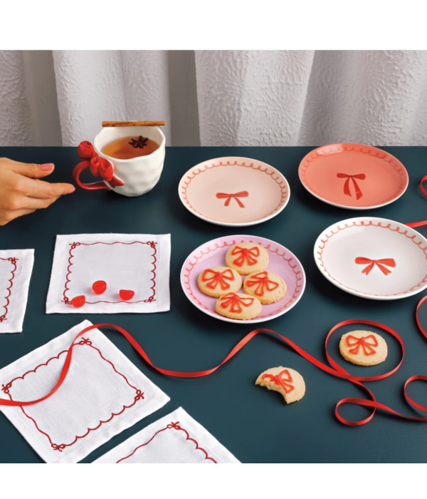 Danica Heirloom Danica Set of 4 Bow Patterned Appetizer Plates