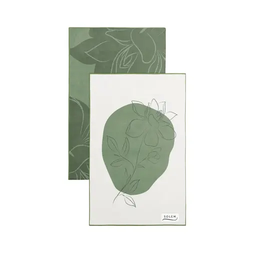 Solem Ensemble de 2 linges à vaisselle Gardenia - Solem