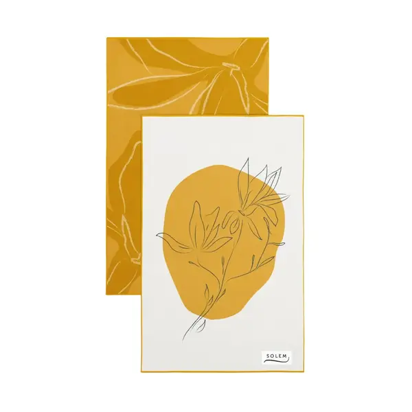 Solem Set of 2 Les Magnolias Dish Towels