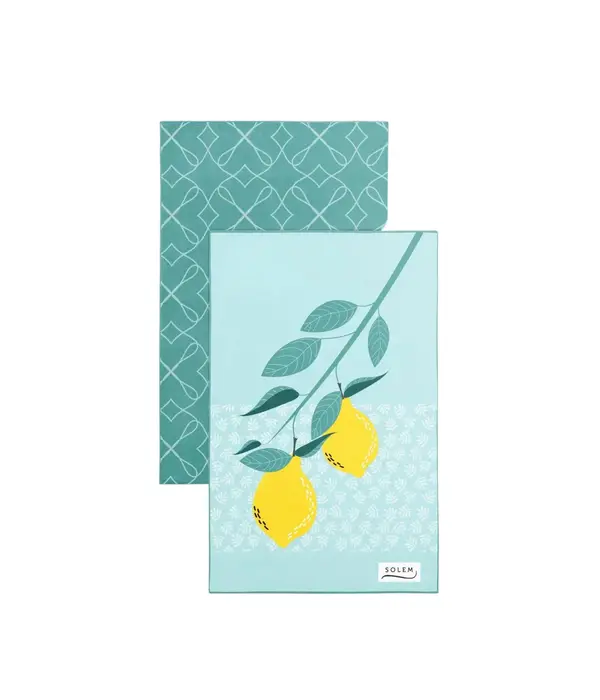 Solem Ensemble de 2 linges à vaisselle Les Citrons - Solem