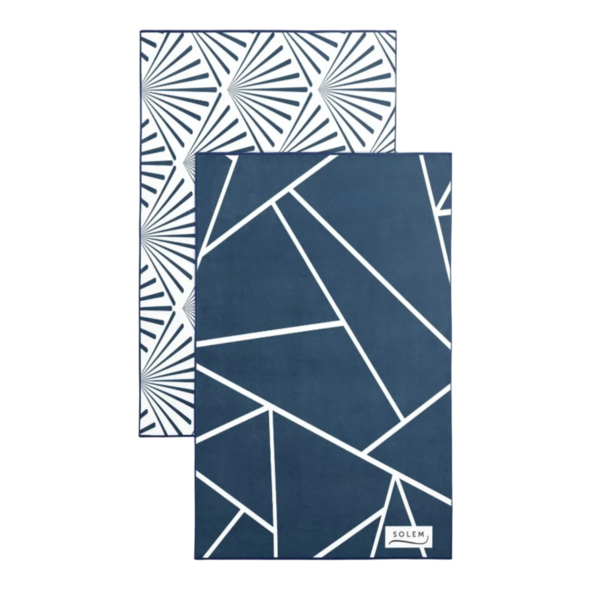 Solem Set of 2 Les Raffinés Navy Dish Towels