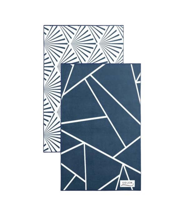 Solem Solem Set of 2 Les Raffinés Navy Dish Towels