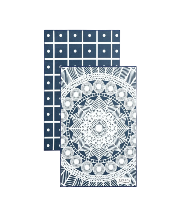 Solem Solem Set of 2 Les Raffinés Navy Dish Towels