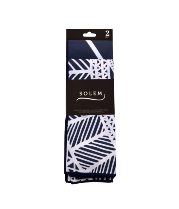 Solem Solem Set of 2 Les Raffinés Navy Dish Towels