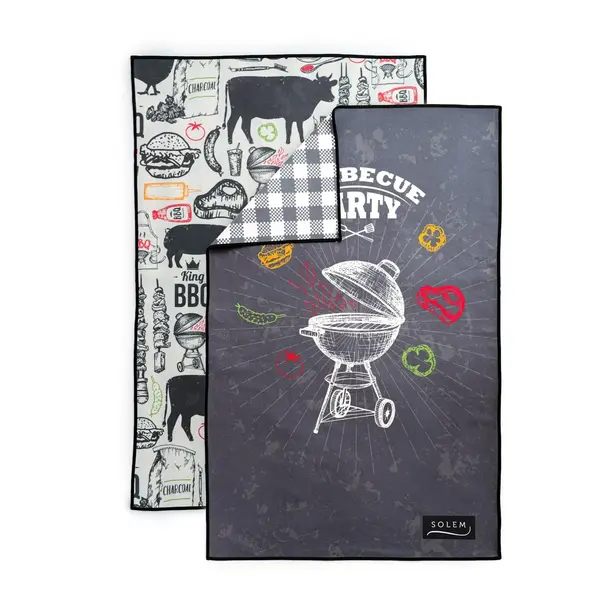 Solem Set of 2 Le Roi du Gril Dish Towels
