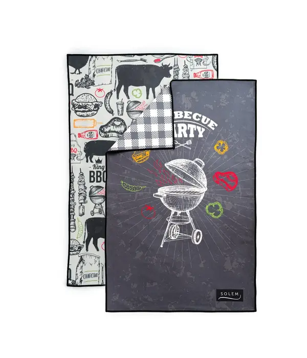 Solem Solem Set of 2 Le Roi du Gril Dish Towels