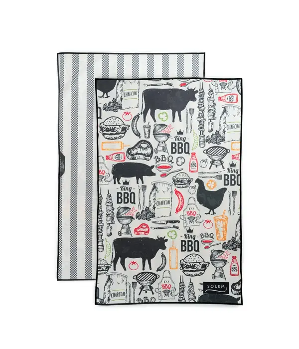 Solem Solem Set of 2 Le Roi du Gril Dish Towels