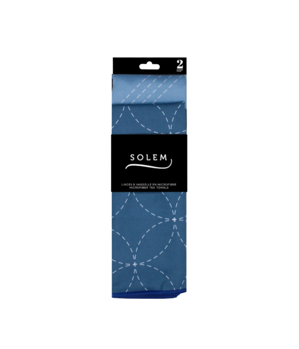 Solem Ens de 2 linges de cuisine Les Essentiels Marine - Solem
