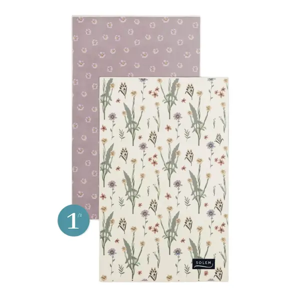 Solem Set of 2 Douce Floraison Dish Towels