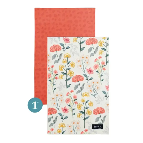 Solem Set of 2 Flowery Harmony Dish Towels