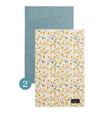 Solem Ens de 2 linges a vaisselle Harmonie florale - Solem