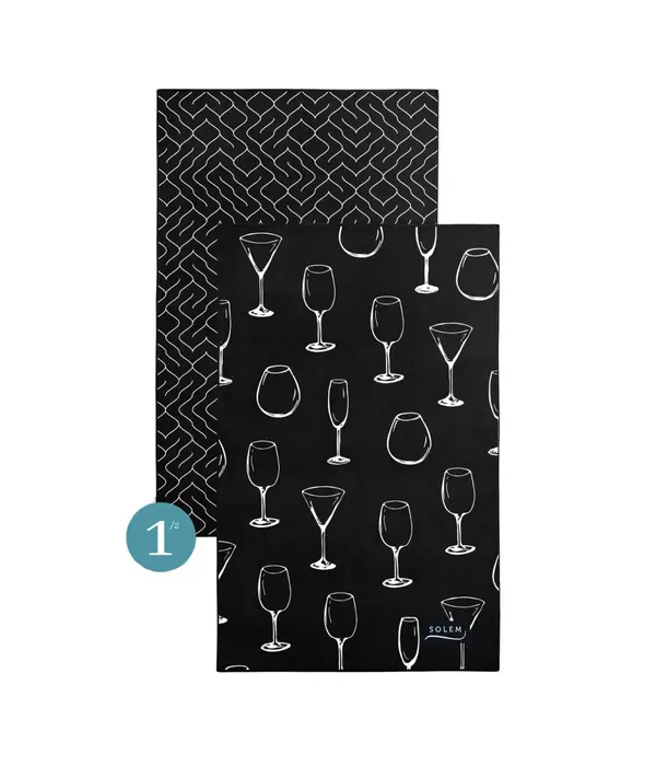 Solem Ensemble de 2 linges à vaisselle La Cuvée - Solem