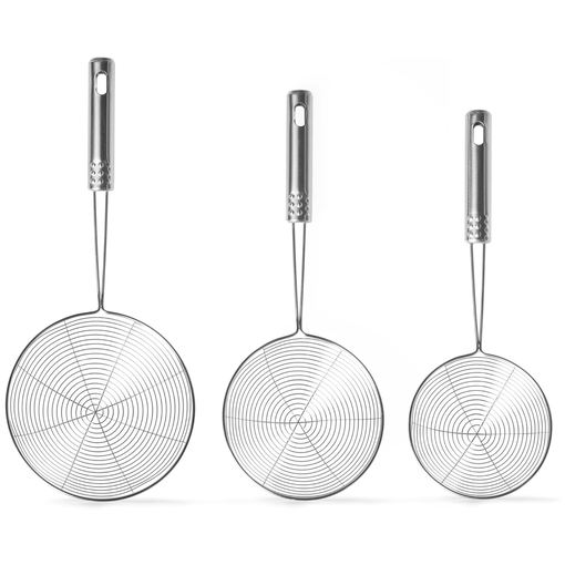Starfrit Starfrit Set of 3 Stainless Steel Asian Style Spider Strainers