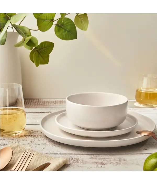 Brilliant Mirage Beige 12-Piece Dinnerware Set