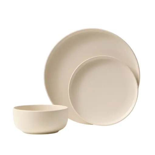 Brilliant Mirage Beige 12-Piece Dinnerware Set