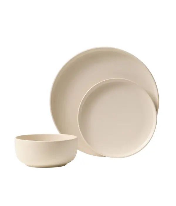 Brilliant Mirage Beige 12-Piece Dinnerware Set