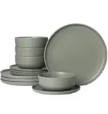 Brilliant Mirage Olive Green 12-Piece Dinnerware Set