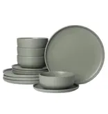 Brilliant Mirage Olive Green 12-Piece Dinnerware Set