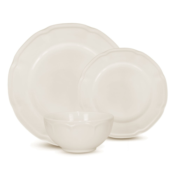 Rococo Beige 12-Piece Dinnerware Set