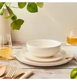 Brilliant Bistro White 12-Piece Dinnerware Set