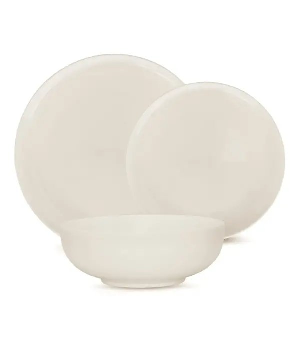 Brilliant Bistro White 12-Piece Dinnerware Set