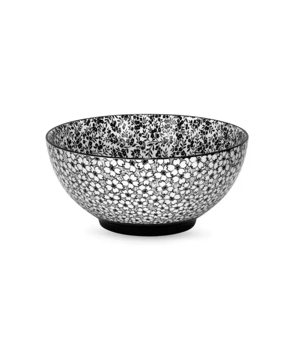 Brilliant Daisy Black Porcelain Bowl 10 cm