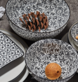 Brilliant Bol en porcelaine Daisy Noir 20 cm