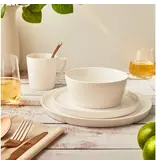 Brilliant Loft White 16-Piece Dinnerware Set