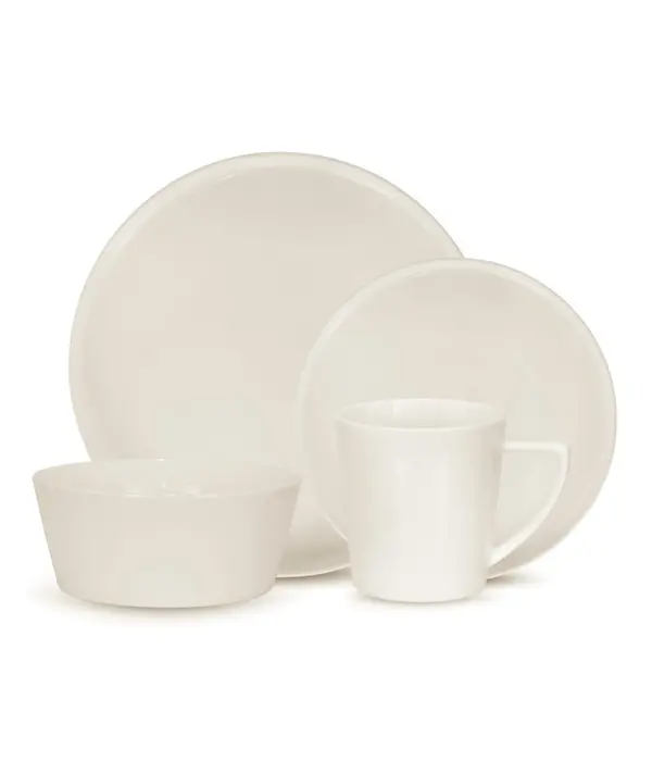 Brilliant Loft White 16-Piece Dinnerware Set