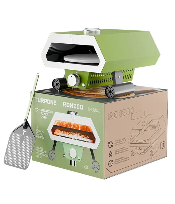 Turpone Ronzio Green Pizza Oven with 12" Pizza Peel