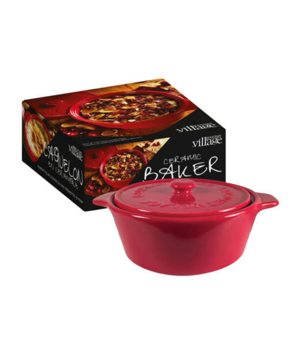 Gourmet du Village Gourmet du Village Red Ceramic Brie Baker