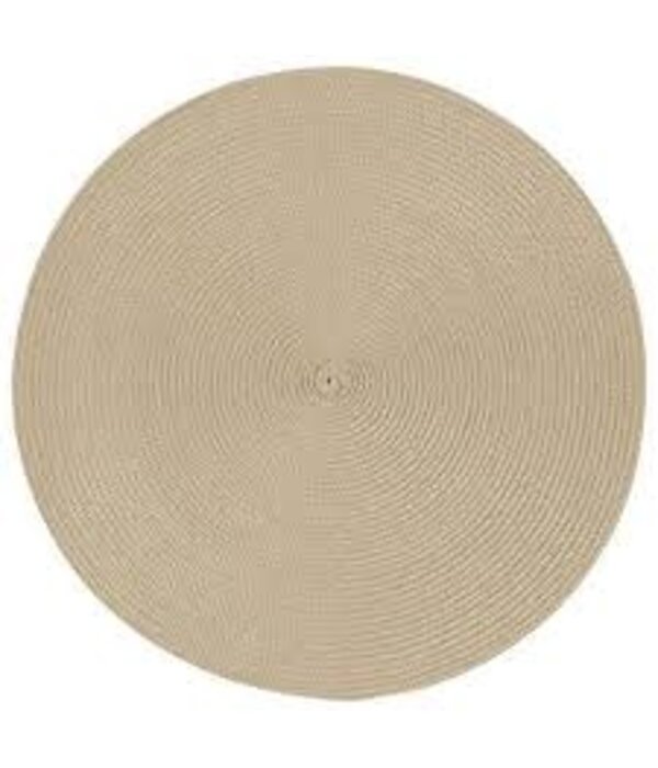Now Designs Round "Disko" Taupe Placemat, 15"