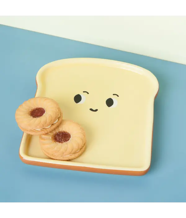 Assiette en forme de toast jaune - Danica