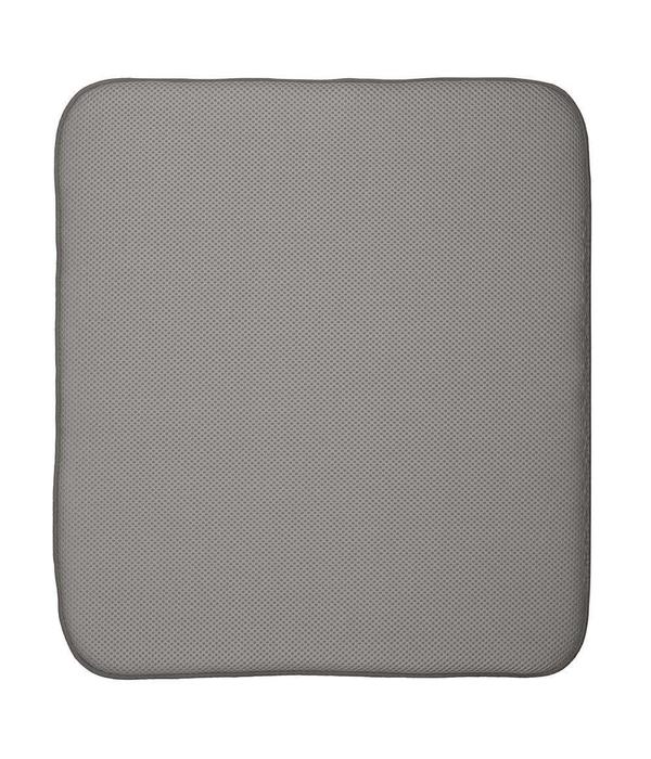 Microfiber Dish Drying Mat, Pewter/Ivory, 18 x 16 In.