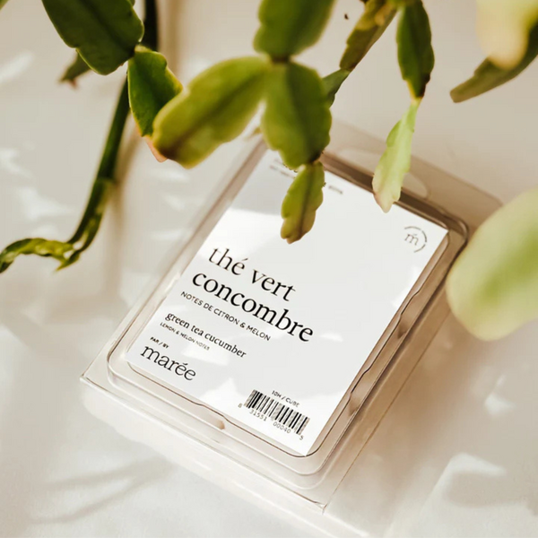 Pastilles de cire de soya Thé vert Concombre de Marée Chandelles