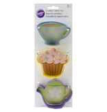 Wilton Wilton Tea Party Colored Metal Cutter Set, 3-Piece