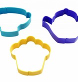 Wilton Wilton Tea Party Colored Metal Cutter Set, 3-Piece