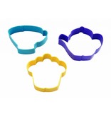 Wilton Wilton Tea Party Colored Metal Cutter Set, 3-Piece