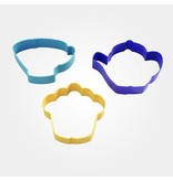 Wilton Wilton Tea Party Colored Metal Cutter Set, 3-Piece