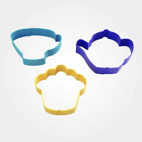 Wilton Tea Party Colored Metal Cutter Set, 3-Piece