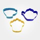Wilton Tea Party Colored Metal Cutter Set, 3-Piece