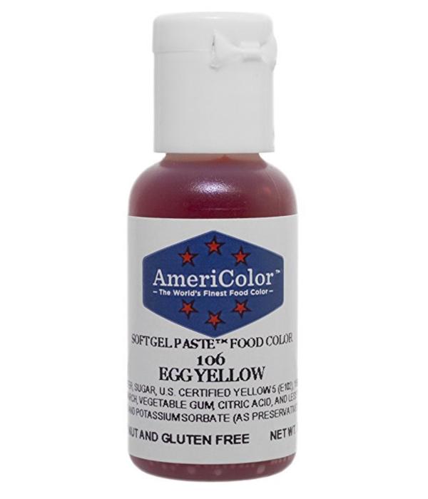 Americolor Soft Gel Paste "Egg Yellow" Food Color By Americolor