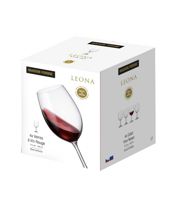 Maison Forine "Leona" Red Wine Glasses 430ml, Set of 4