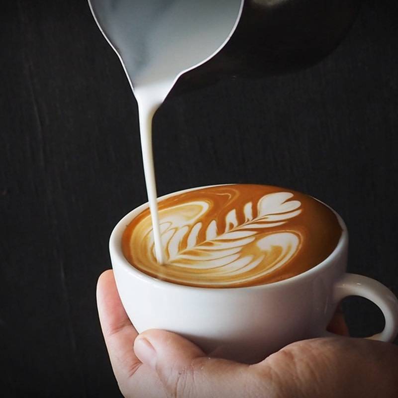 NATRUSS Mousseur à lait latte art cappuccino pichet manuel en acier inoxydable 304 400 cc pour café 